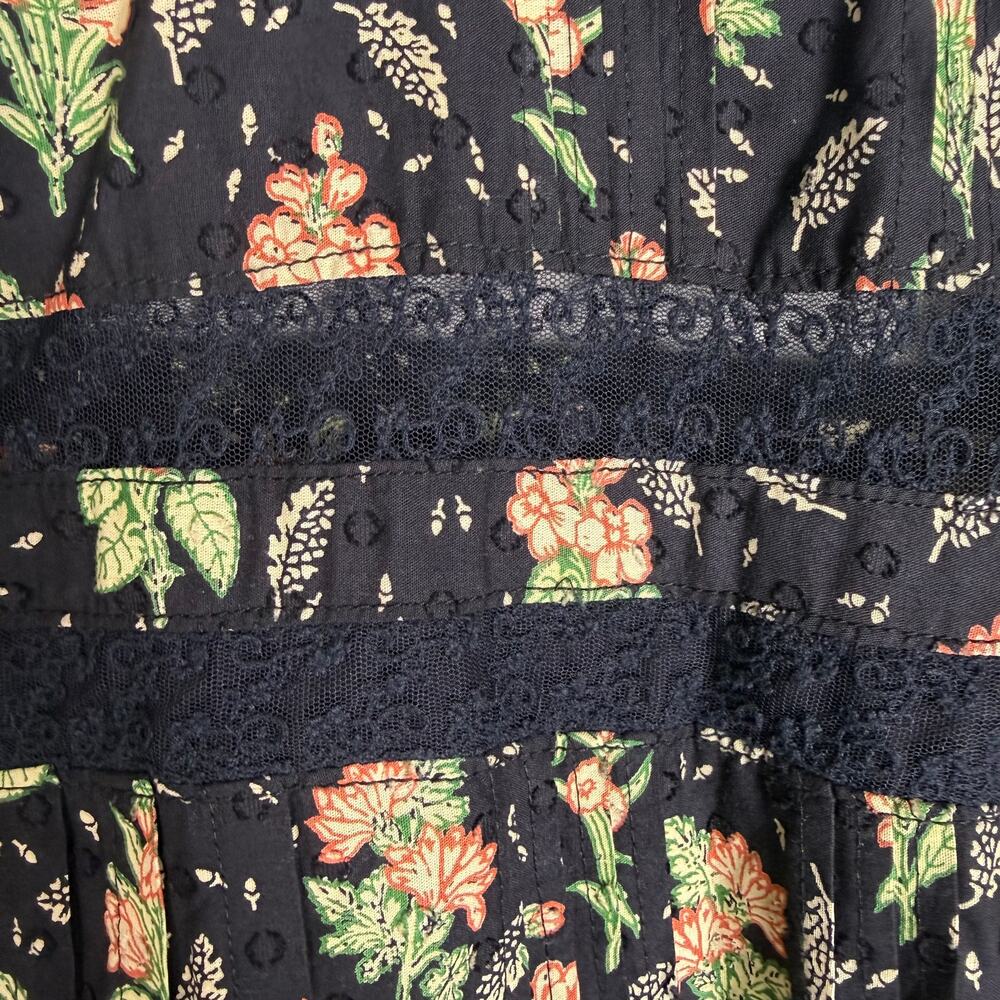 Anthropologie Pilcro black long sleeve floral high neck dress size XL - Picture 4 of 7